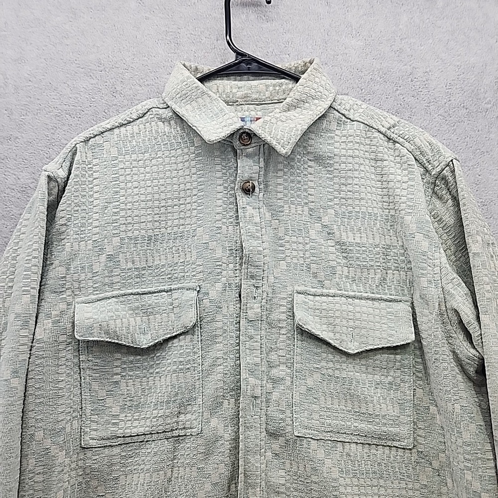 Urban Outfitters Men's  Size Small Chenille Check Over shirt  Mint - Picture 4 of 14